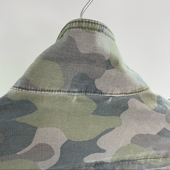 Express Camo Drawstring Utility Jacket Green S - Picture 7 of 12